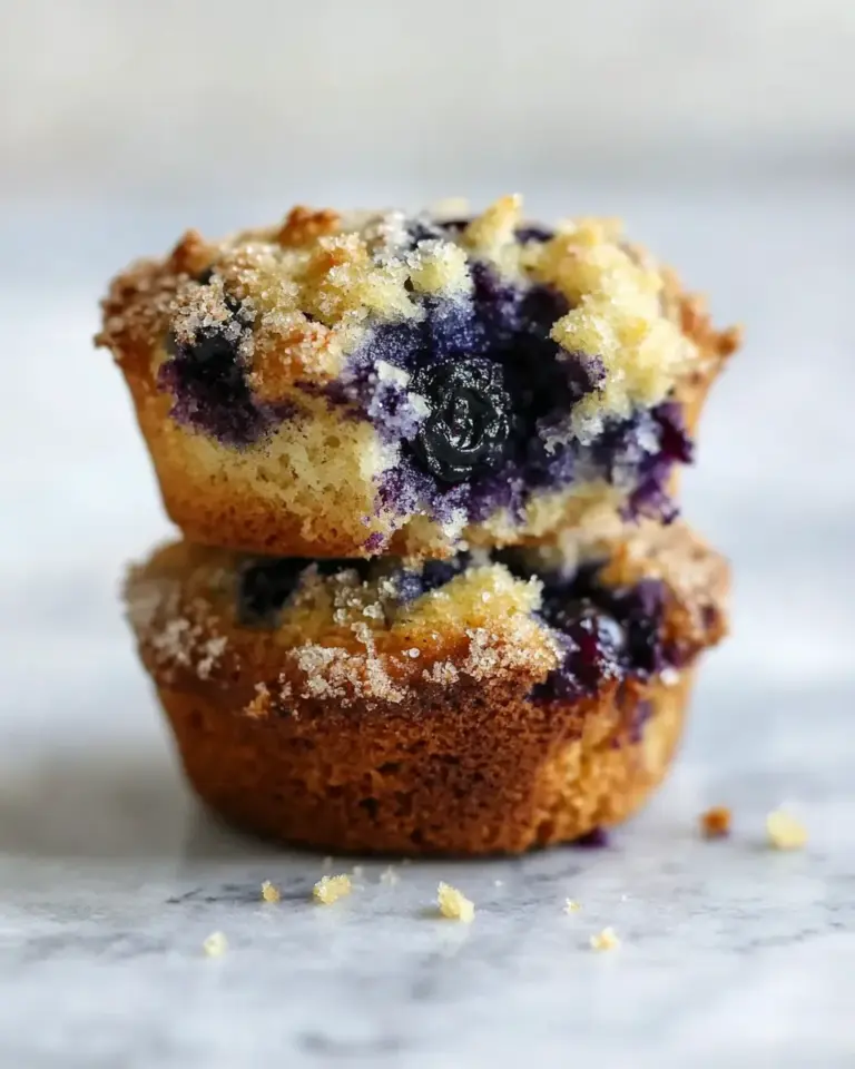 Savory Bursting Blueberry Coffee Cake Muffins. dish image