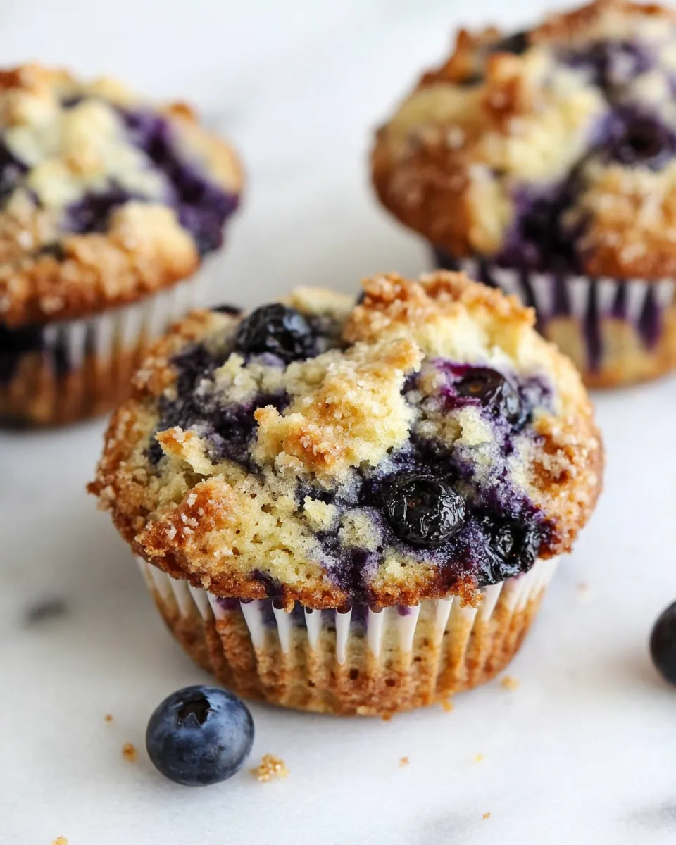 Classic Bursting Blueberry Coffee Cake Muffins. image