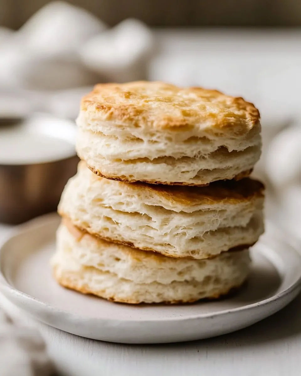 Delicious Buttermilk Biscuits Flaky, melt in your mouth! plate image