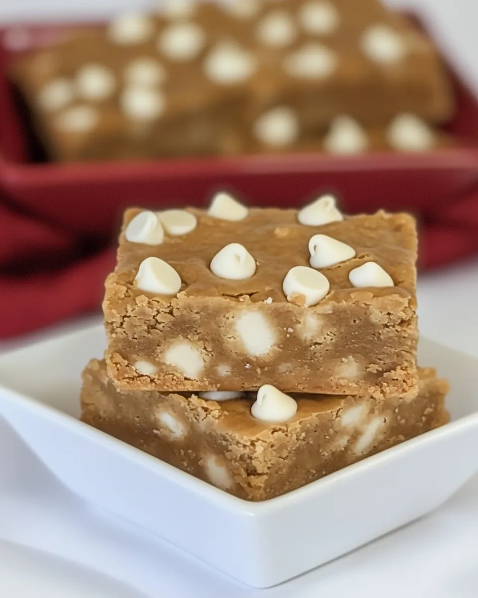 Delicious Butterscotch Blondies with White Chocolate Chips image