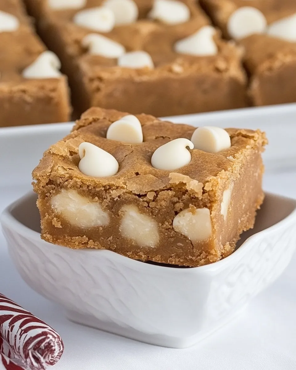 Easy Butterscotch Blondies with White Chocolate Chips recipe photo