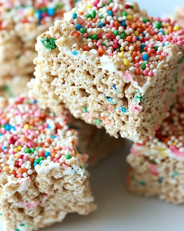 Homemade Cake Batter Rice Krispie Treats photo