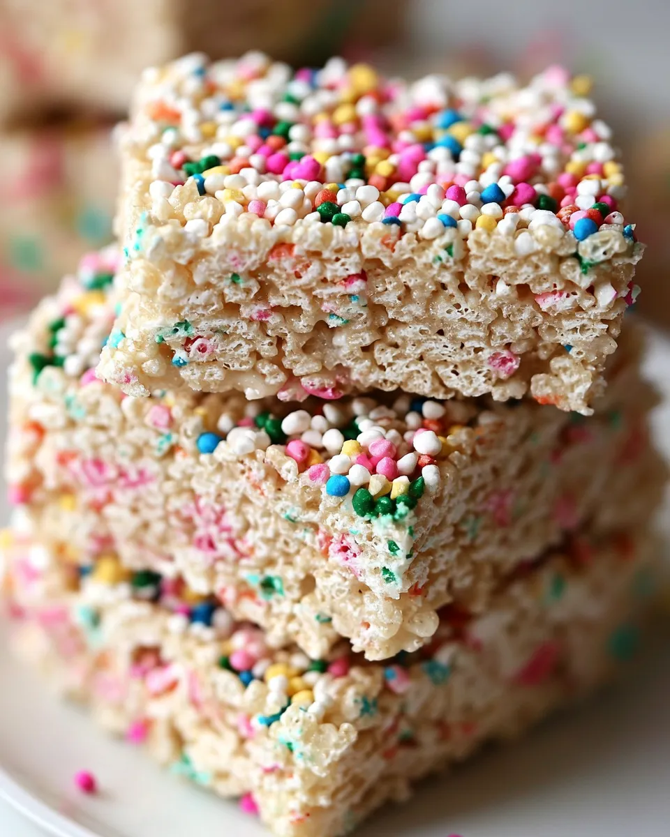 Classic Cake Batter Rice Krispie Treats image