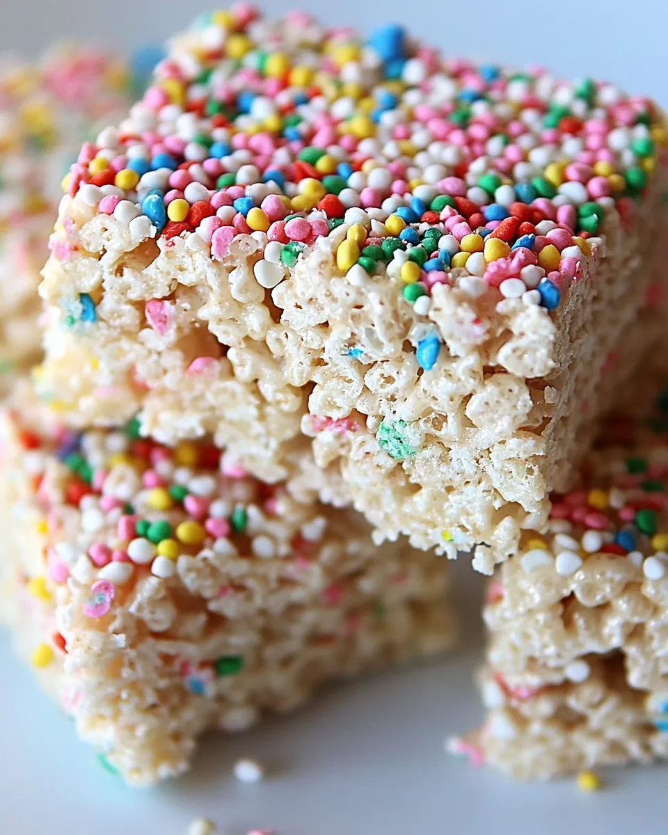 Easy Cake Batter Rice Krispie Treats recipe photo