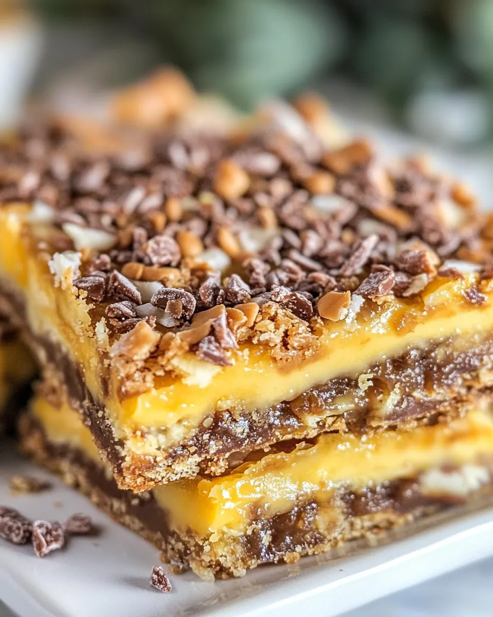Homemade Cake Mix Toffee Bars recipe photo