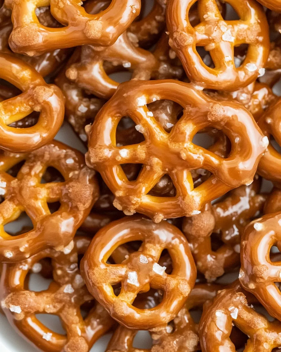 Homemade Caramel Pretzels (Mini Butter Toffee Pretzels) photo