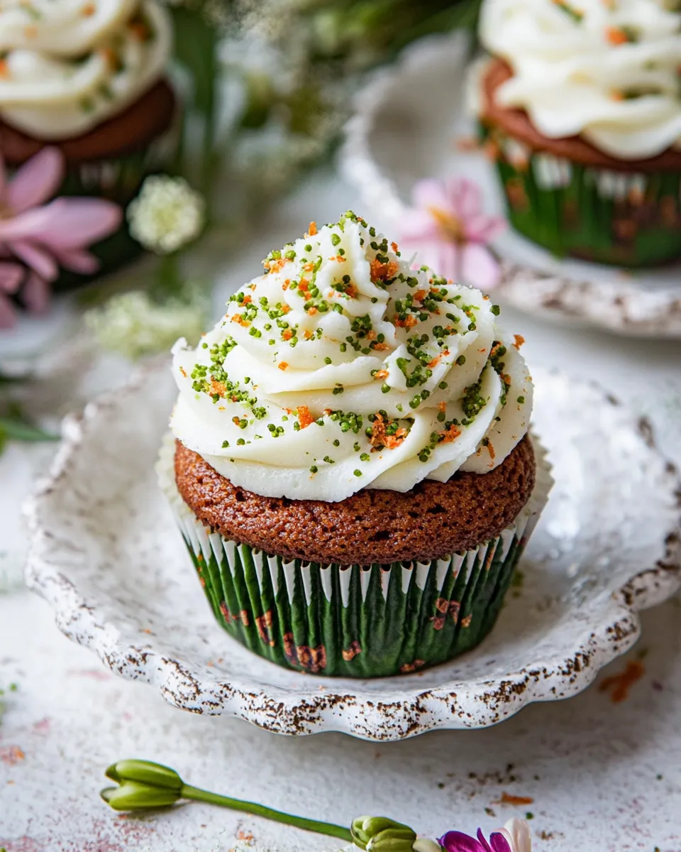 Sweet Carrot Cake Cupcakes. recipe photo