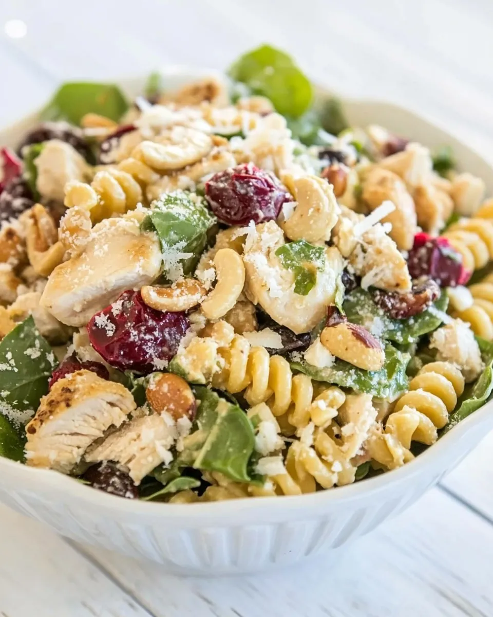 Easy Cashew Chicken Rotini Salad photo