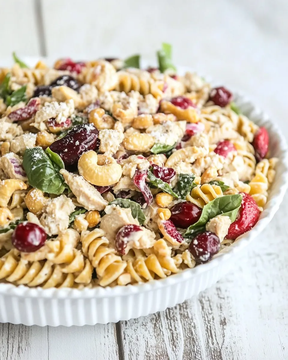 Delicious Cashew Chicken Rotini Salad image