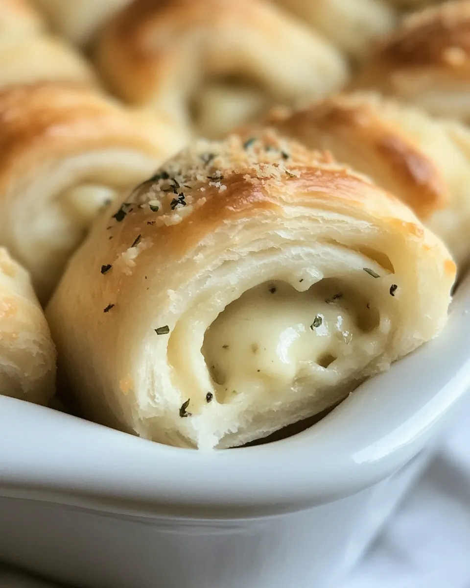 Delicious Cheesy-Stuffed Garlic Butter Crescent Rolls shot