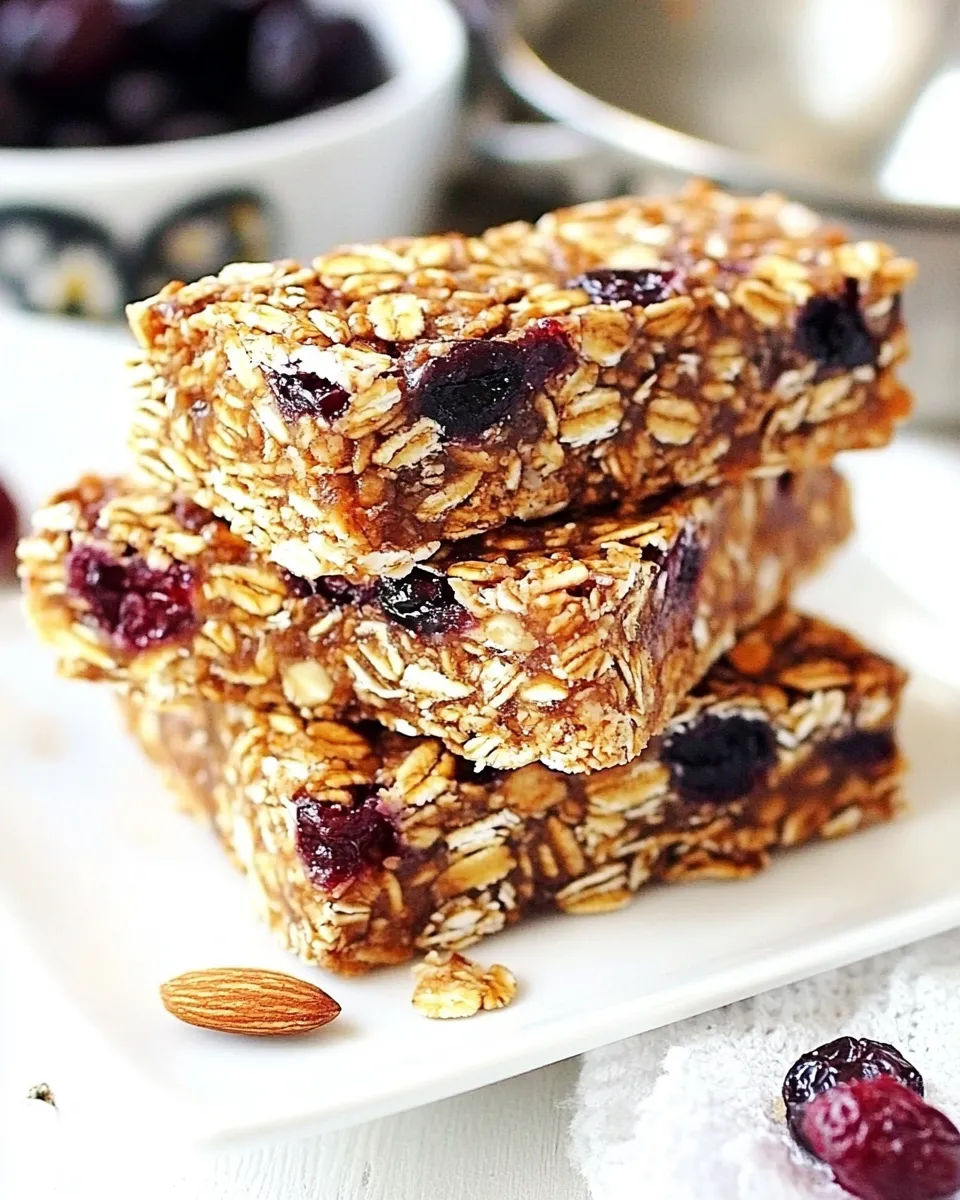 Delicious Cherry Almond Granola Bars image