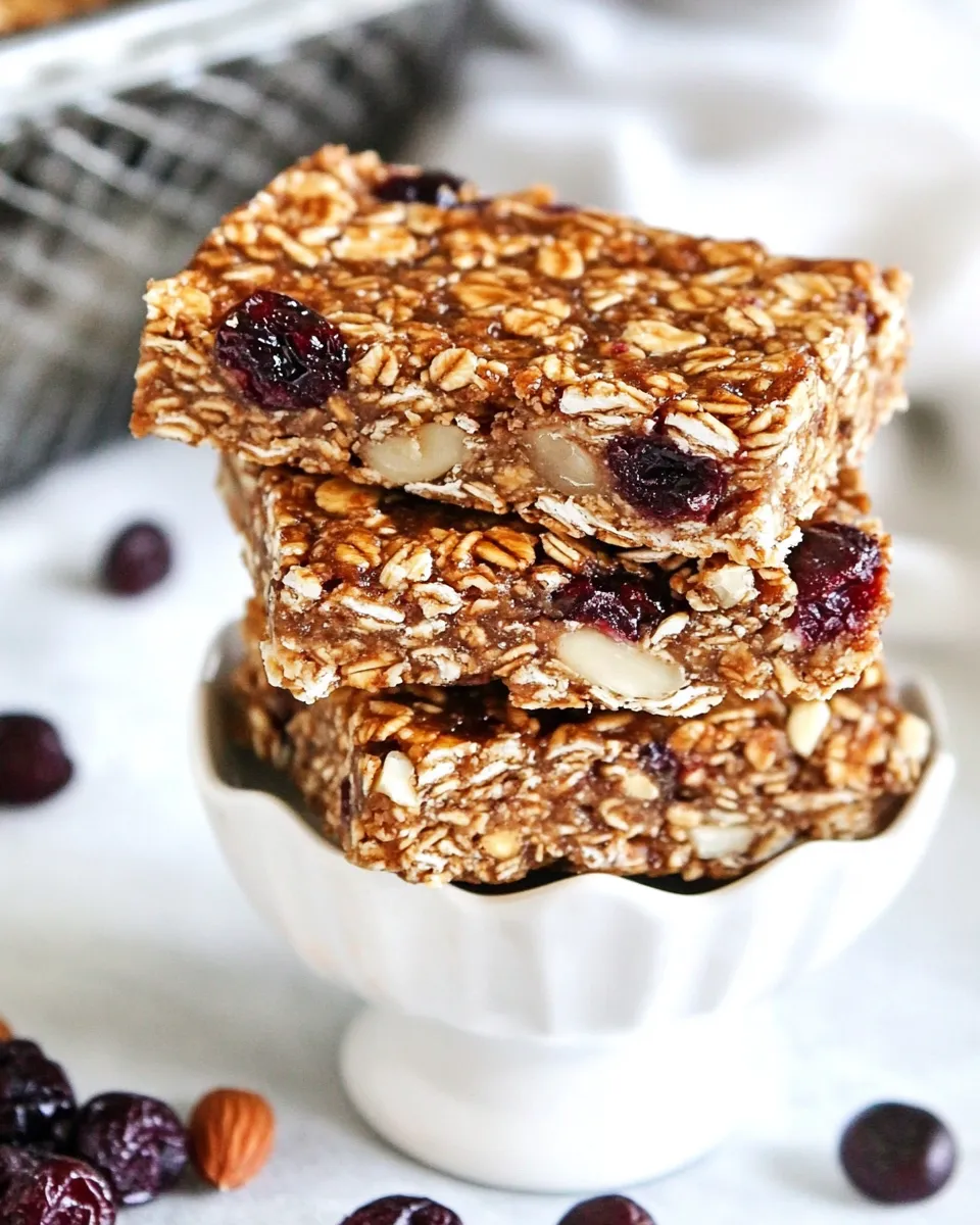 Easy Cherry Almond Granola Bars recipe photo