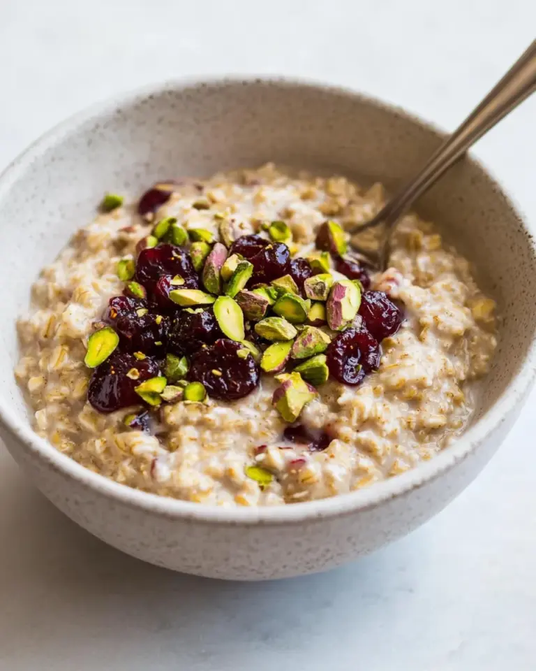 Homemade Cherry Pistachio Overnight Oats photo