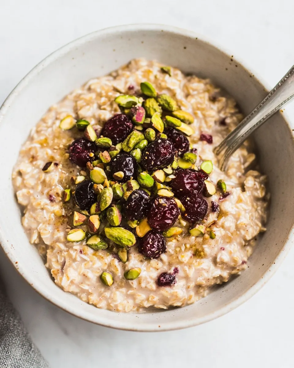 Delicious Cherry Pistachio Overnight Oats image