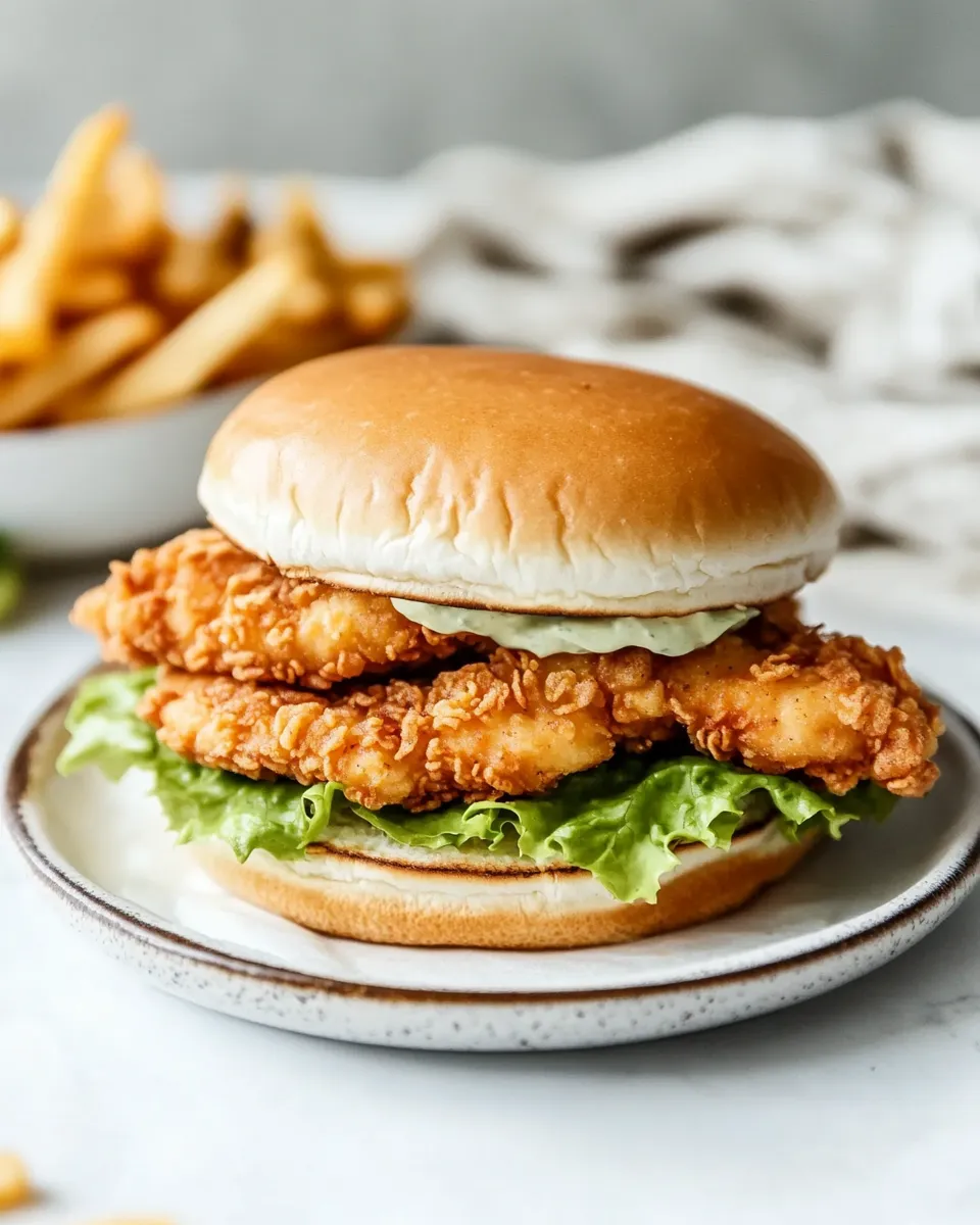 Delicious Chick-fil-A Crispy Chicken Sandwhich copycat shot