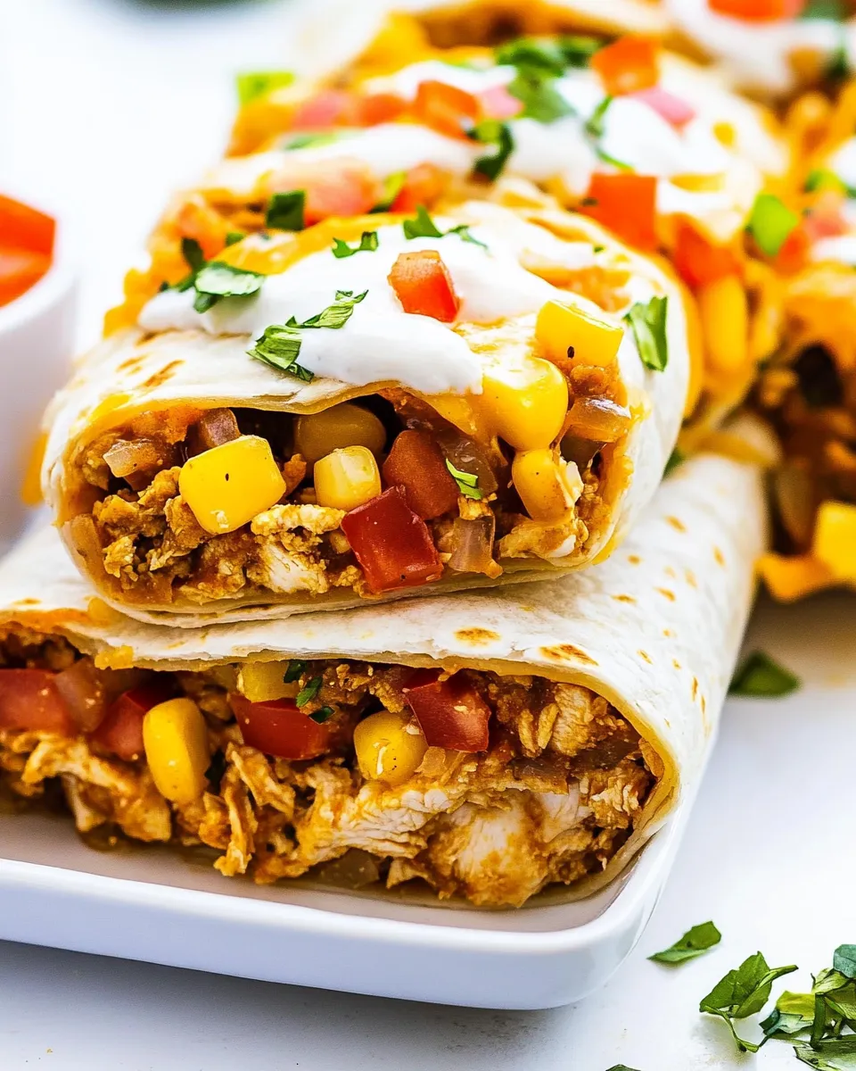 Classic Chicken Burritos image