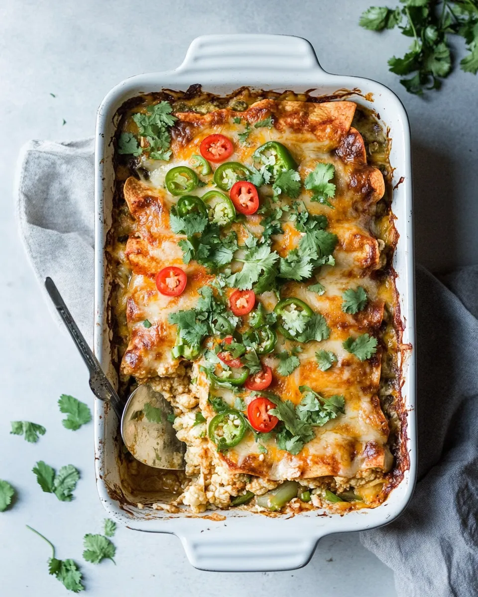 Classic Chicken Enchilada Casserole With Cauliflower image