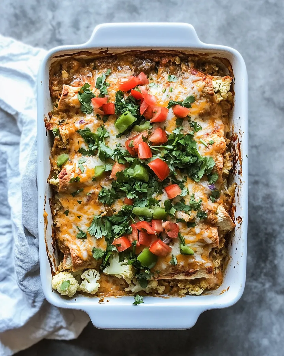 Easy Chicken Enchilada Casserole With Cauliflower recipe photo