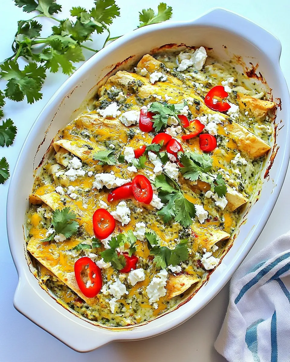 Homemade Chicken Enchiladas with Verde Sauce photo