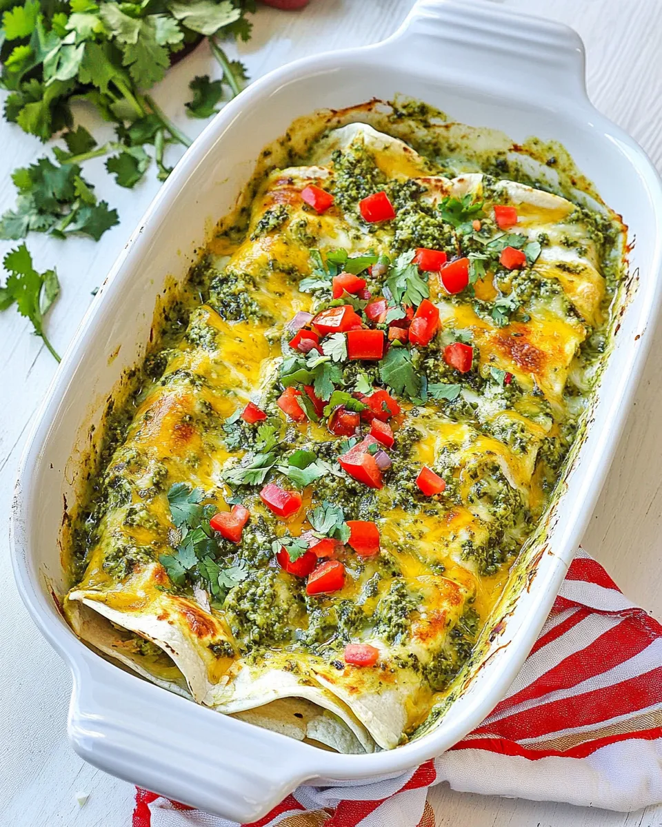 Easy Chicken Enchiladas with Verde Sauce recipe photo