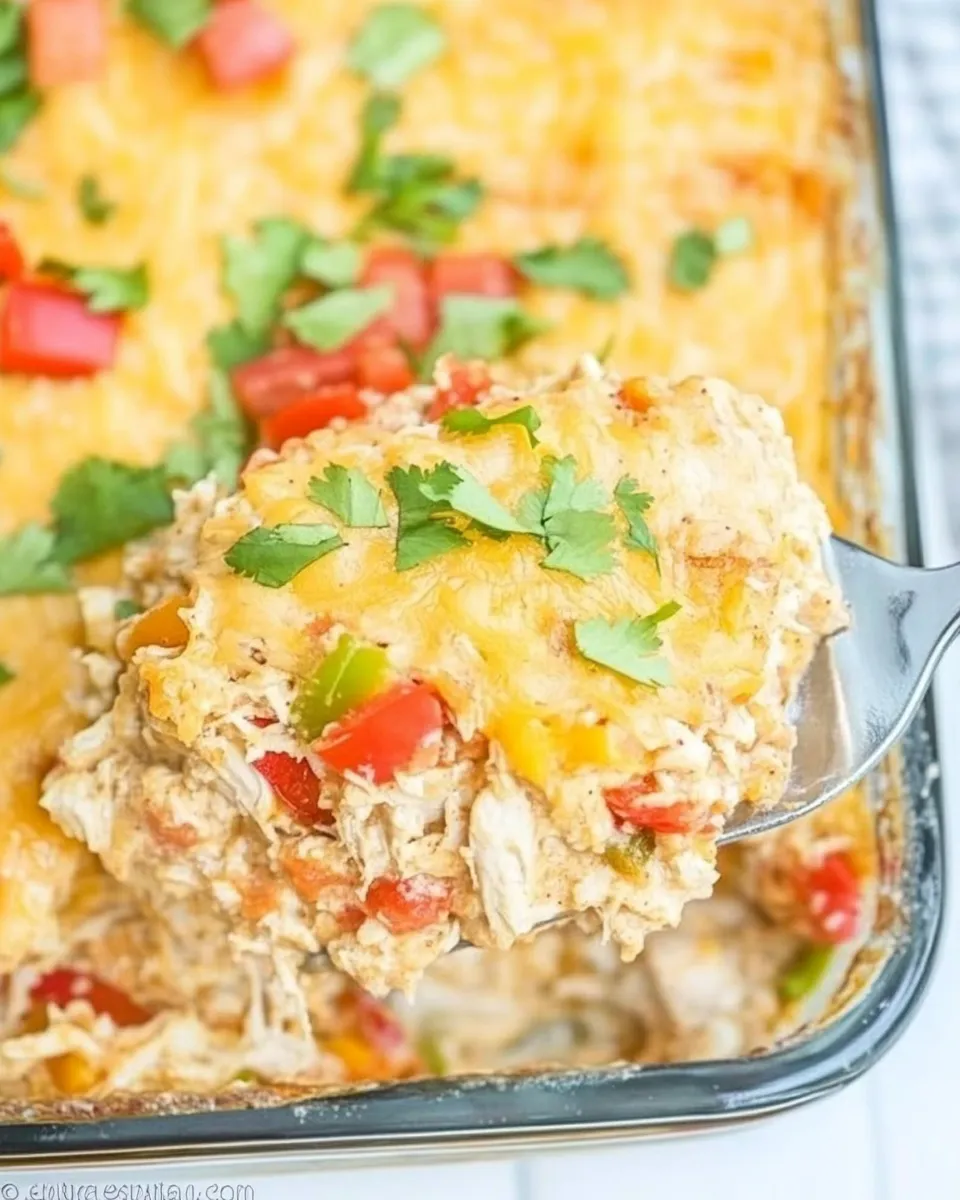 Delicious Chicken Fajita Casserole shot