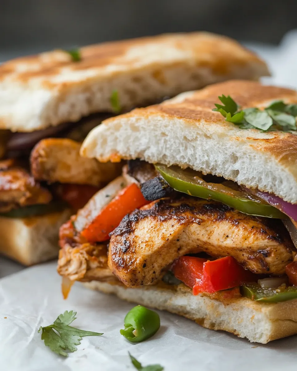 Classic Chicken Fajita Sandwiches image