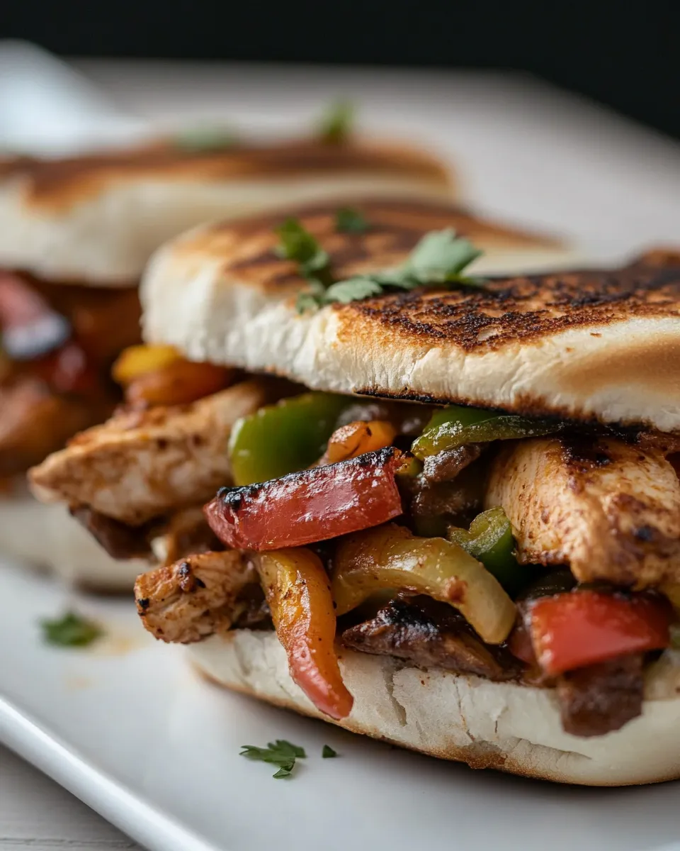 Easy Chicken Fajita Sandwiches recipe photo