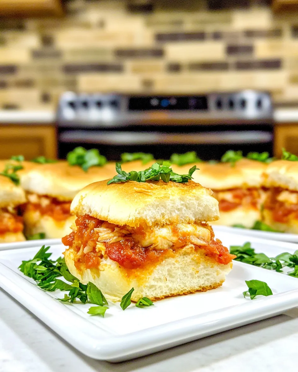 Easy Chicken Parm Sliders recipe photo
