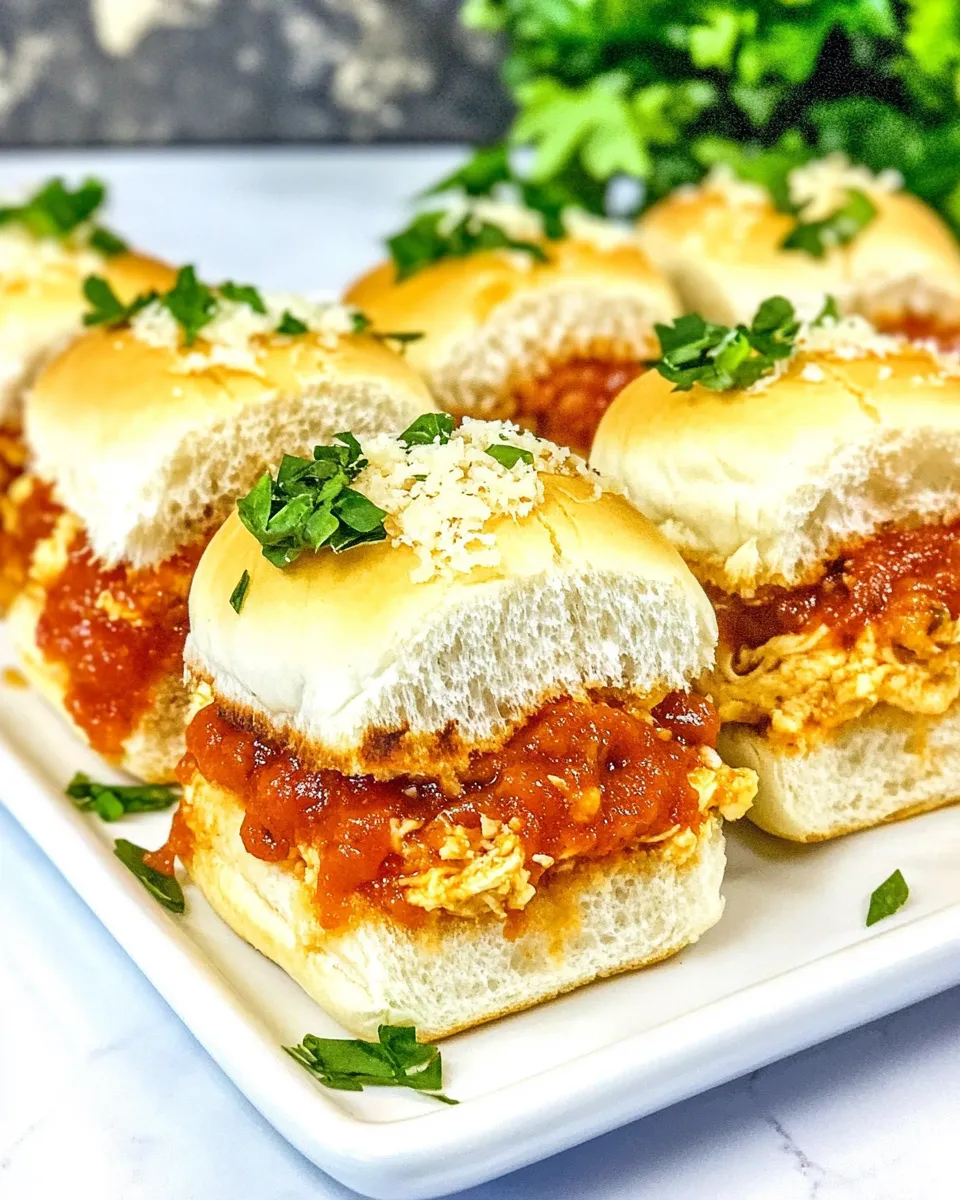 Delicious Chicken Parm Sliders shot