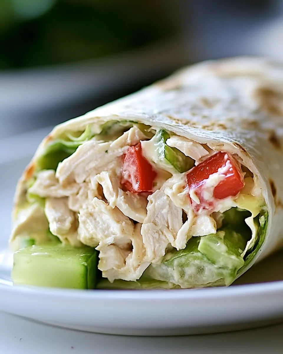 Quick Chicken Salad Wrap Recipe shot