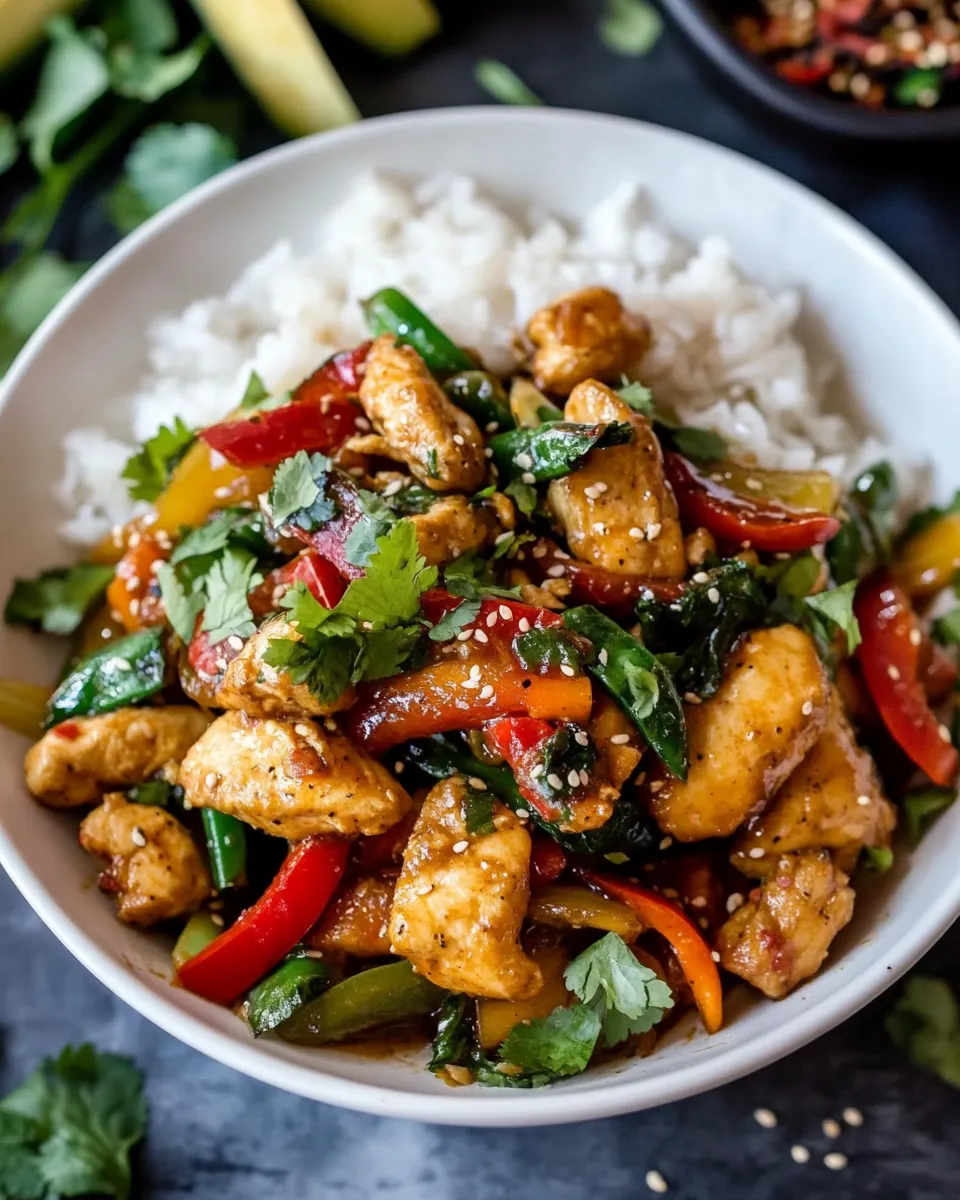 Easy Chicken Stir-Fry With Coriander And Spicy Sweet Sauce photo