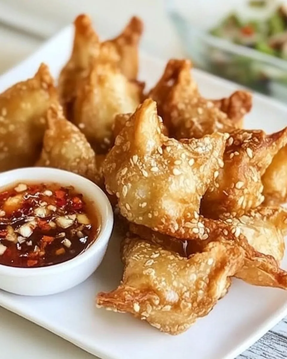Delicious Chicken Wontons shot