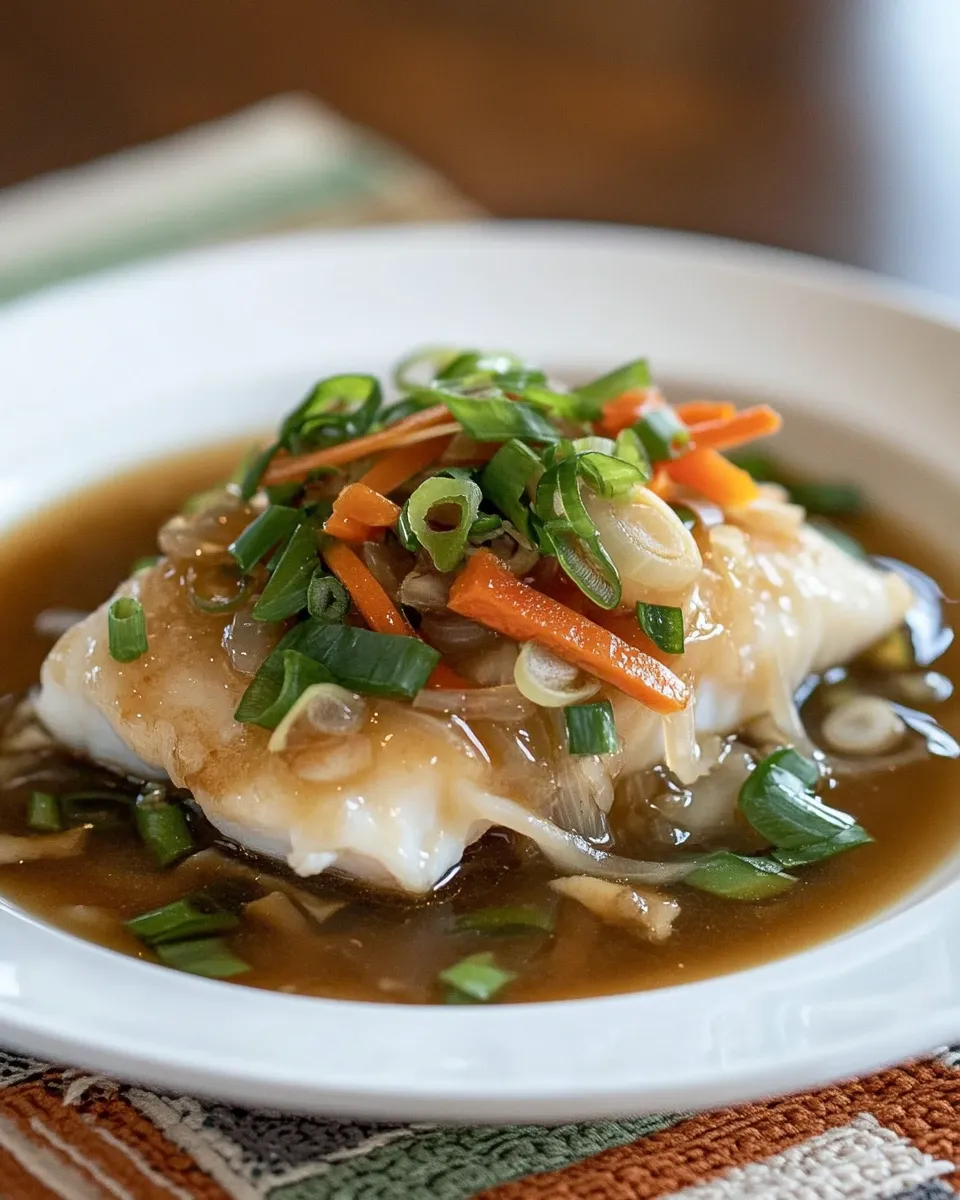 Easy Chinese Cod in Garlic-Ginger Broth photo