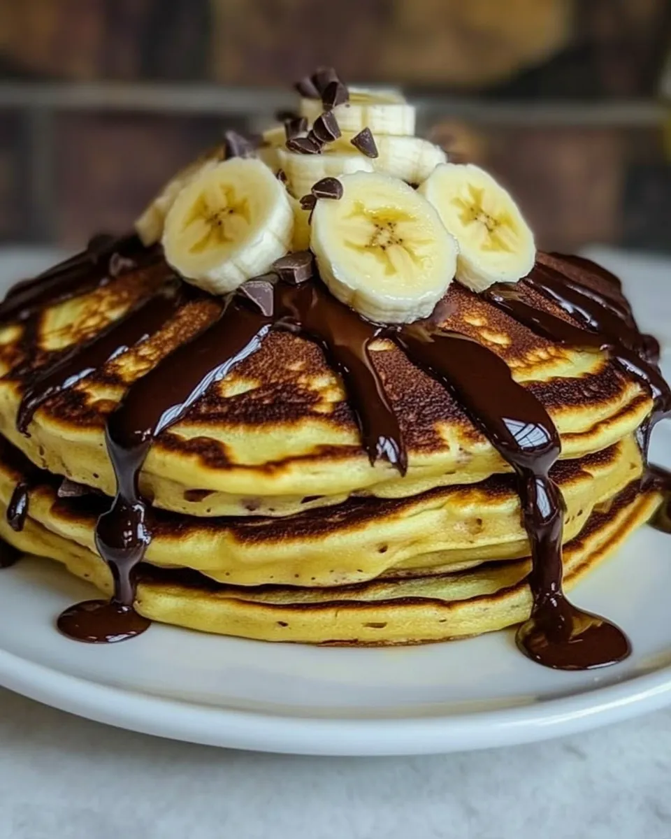 Easy Chocolate Banana Pancakes recipe photo