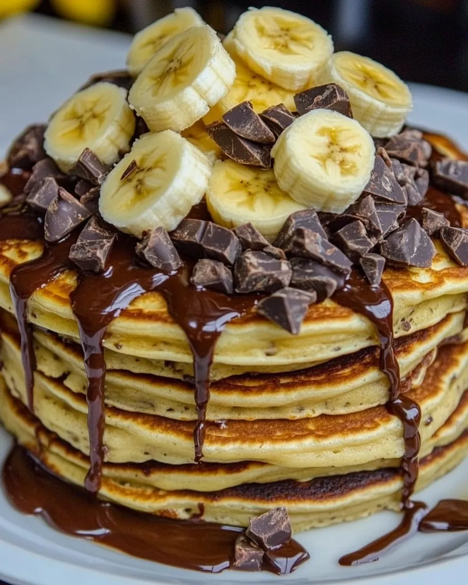 Delicious Chocolate Banana Pancakes shot