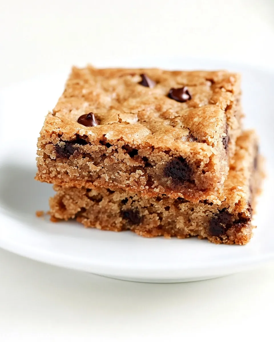 Easy Chocolate Chip Banana Bread Blondies recipe photo