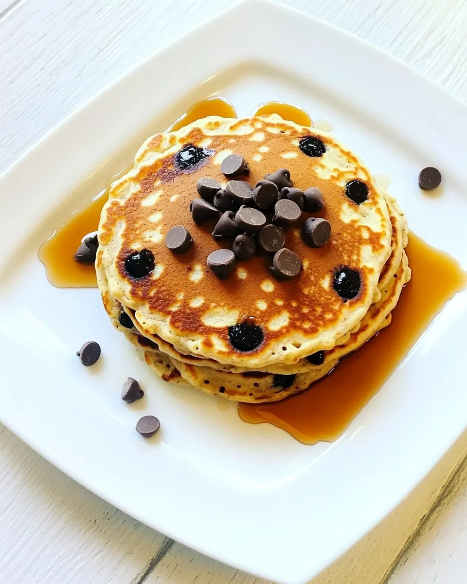 Easy Chocolate Chip Oatmeal Pancakes recipe photo