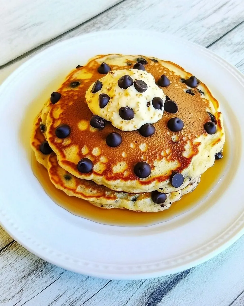 Best Chocolate Chip Oatmeal Pancakes shot