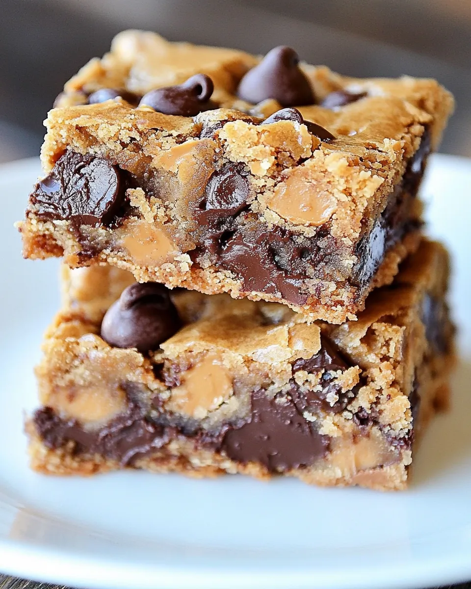 Delicious Chocolate Chip Peanut Butter Bars image
