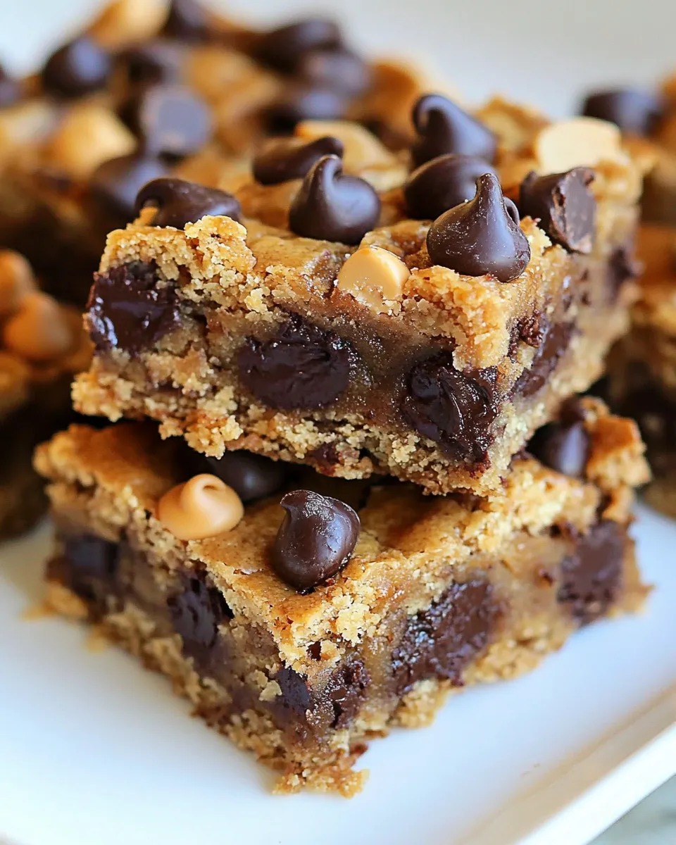 Easy Chocolate Chip Peanut Butter Bars recipe photo