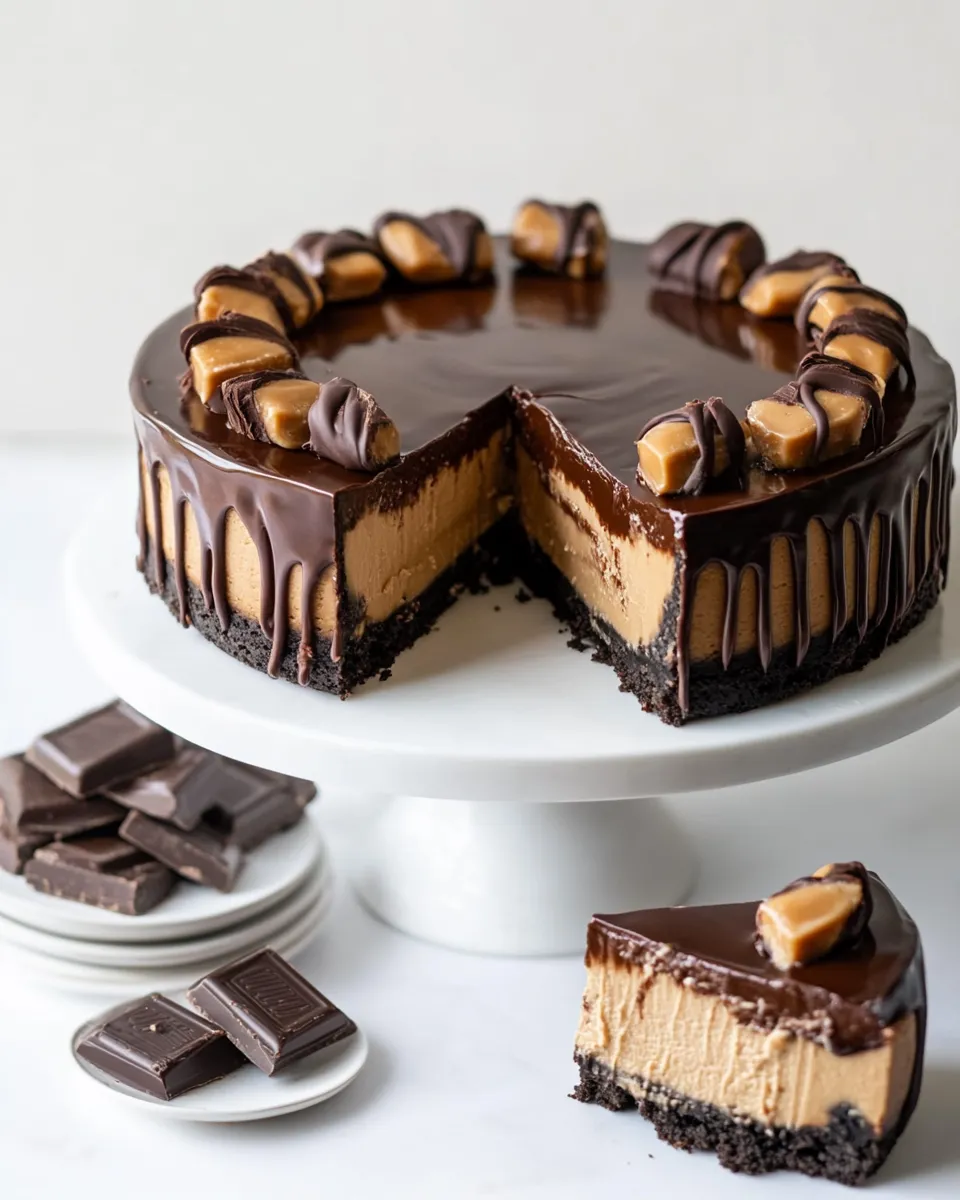 Delicious Chocolate Covered Peanut Butter Cheesecake shot