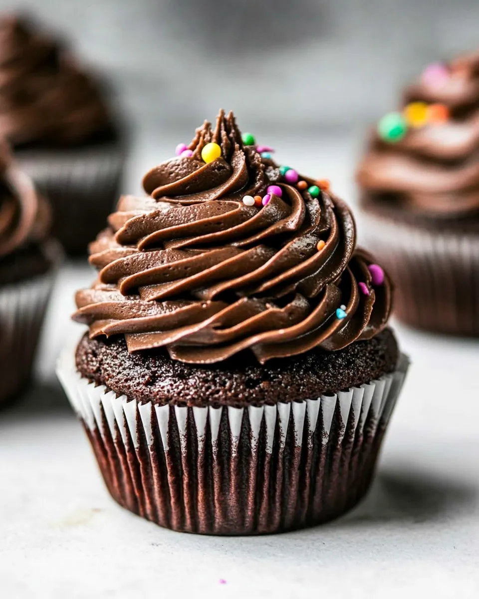 Best Chocolate Cupcakes with Chocolate Buttercream Frosting image