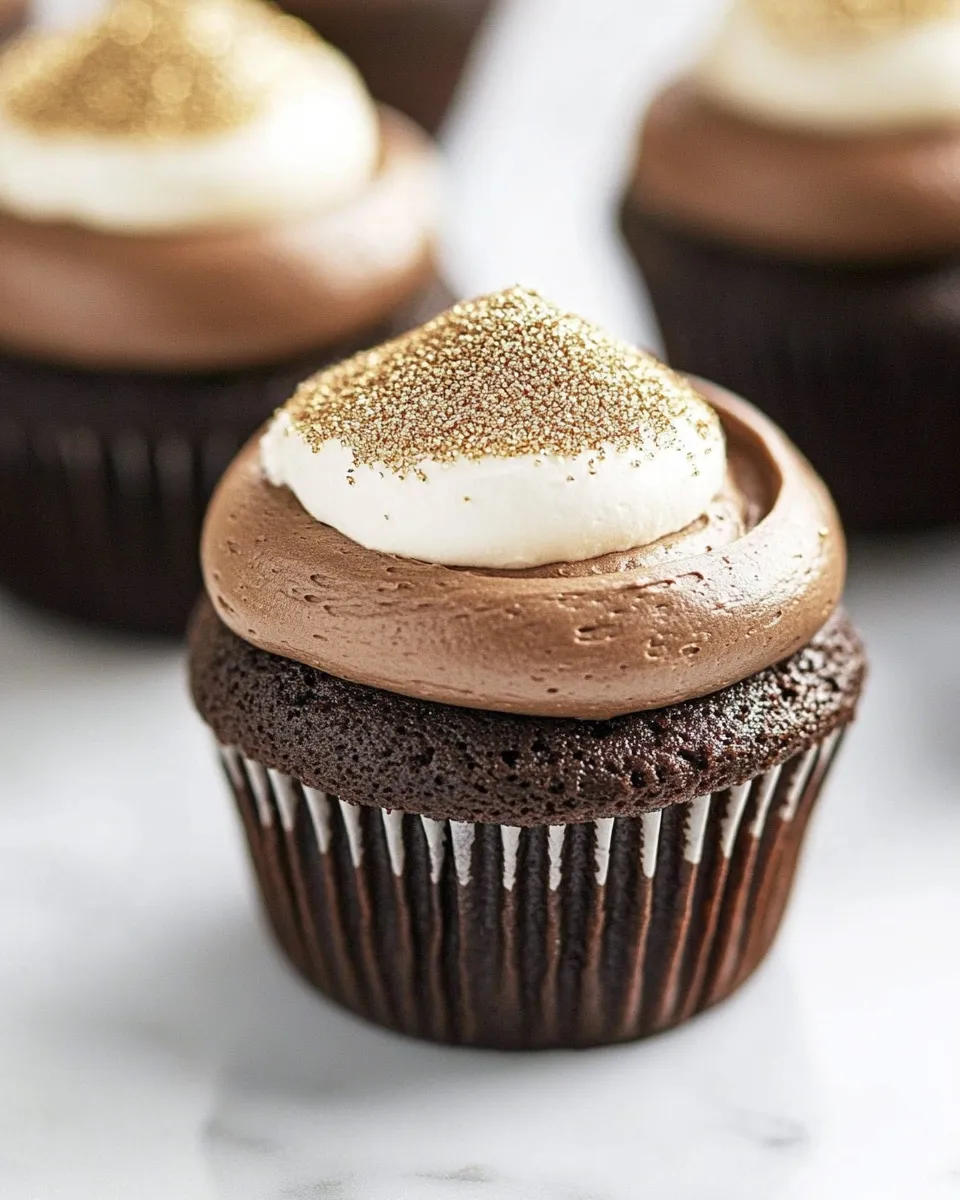 Classic Chocolate Cupcakes with Marshmallow Filling image