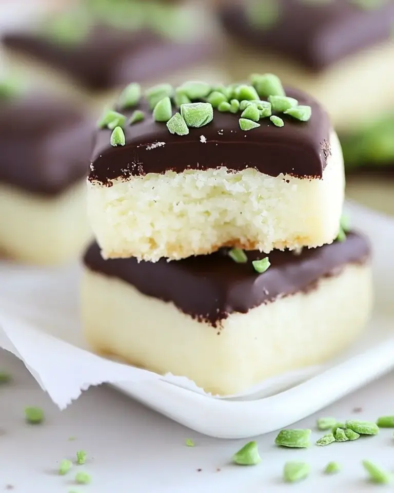 Homemade Chocolate Dipped Mint Shortbread Cookies photo
