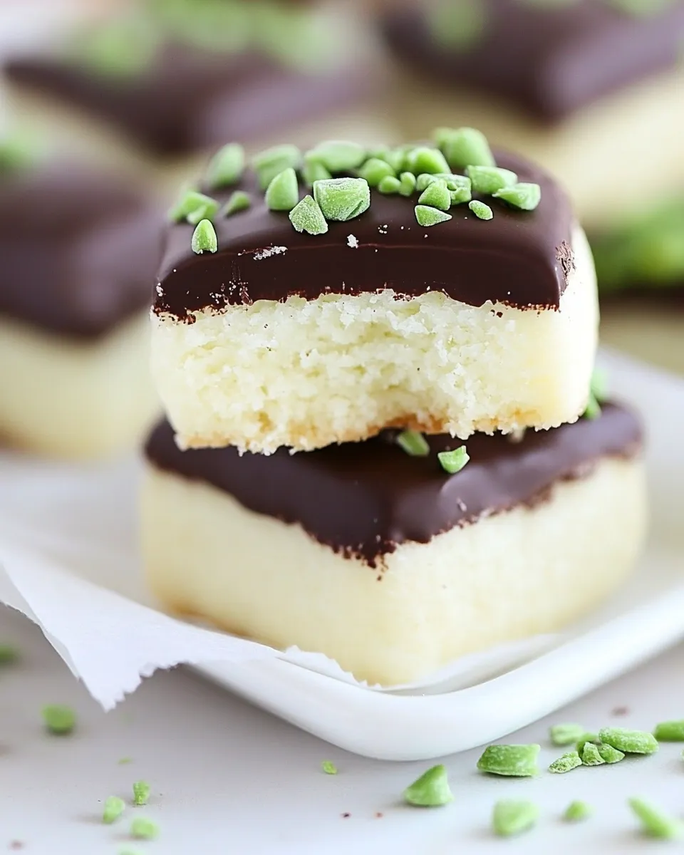 Homemade Chocolate Dipped Mint Shortbread Cookies photo