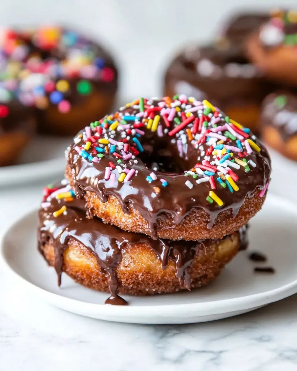 Quick Chocolate Frosted Cake Donuts. picture