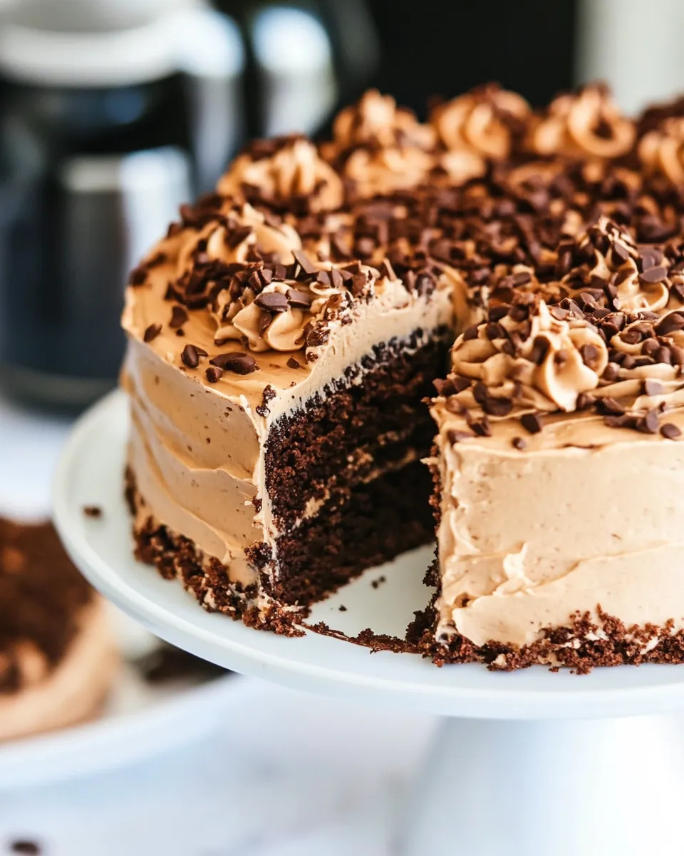 Savory Chocolate Fudge Peanut Butter Cake. recipe image
