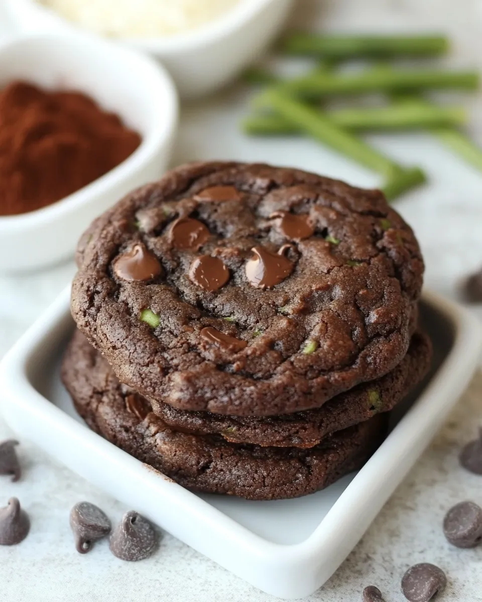 Delicious Chocolate Fudge Zucchini Cookies shot
