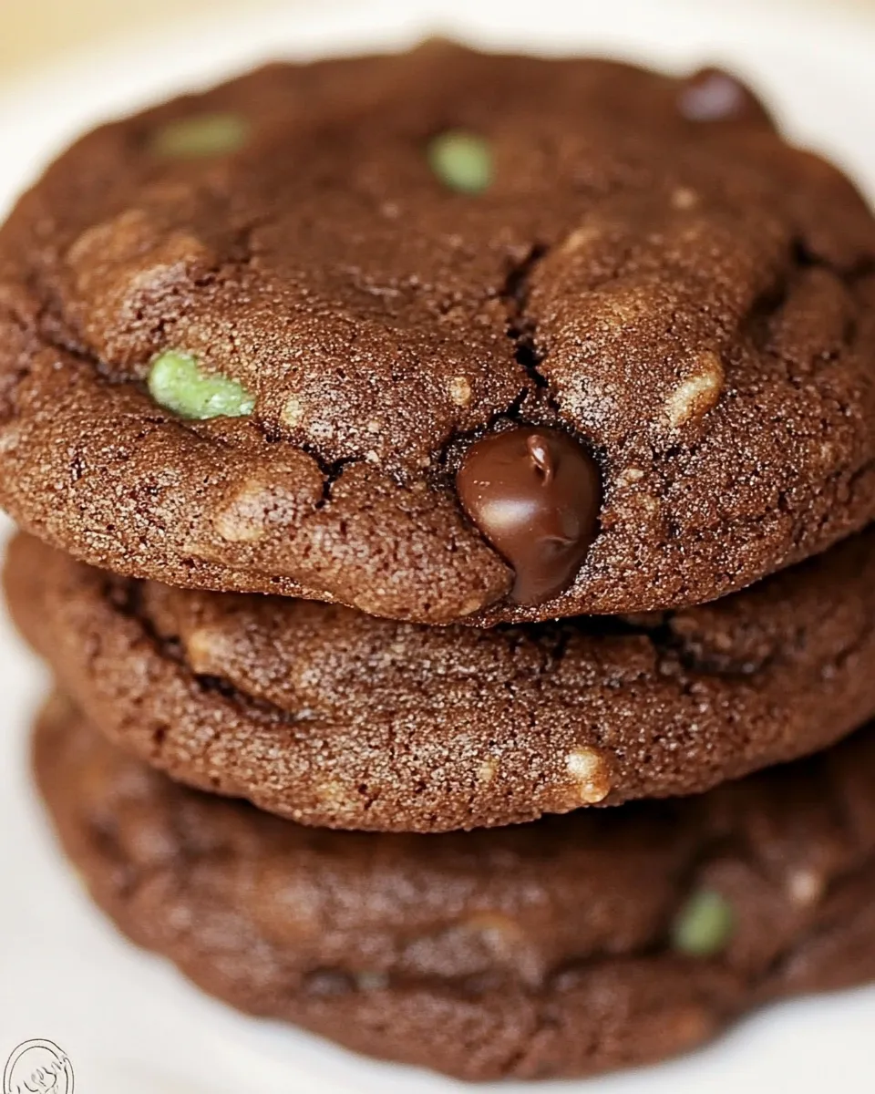 Easy Chocolate Mint Cookies with Dark Chocolate Mint Chips recipe image
