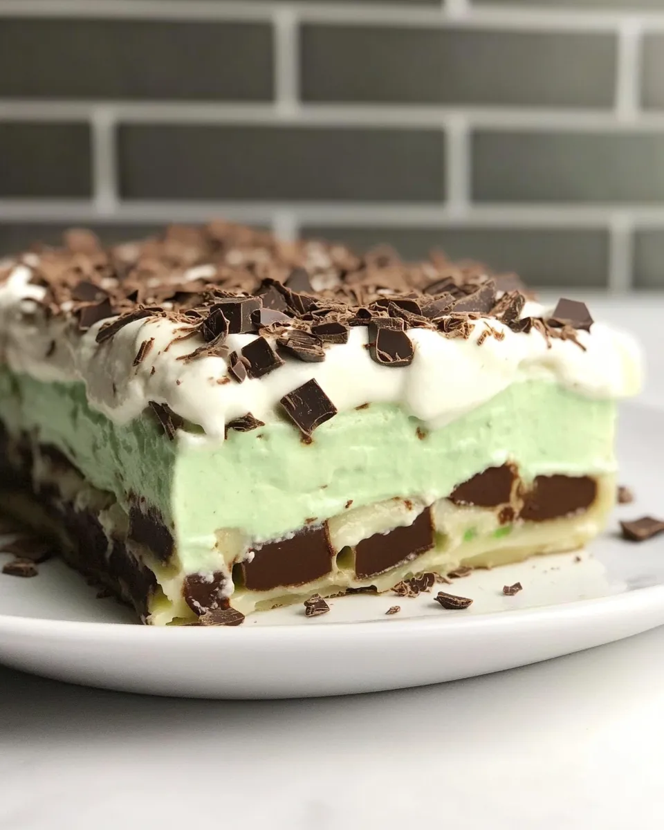 Easy Chocolate Mint Lasagna recipe photo